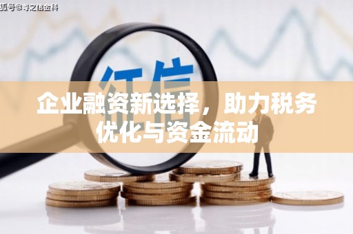 城中企业融资新选择，助力税务优化与资金流动