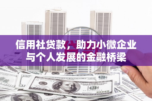 城中信用社贷款，助力小微企业与个人发展的金融桥梁
