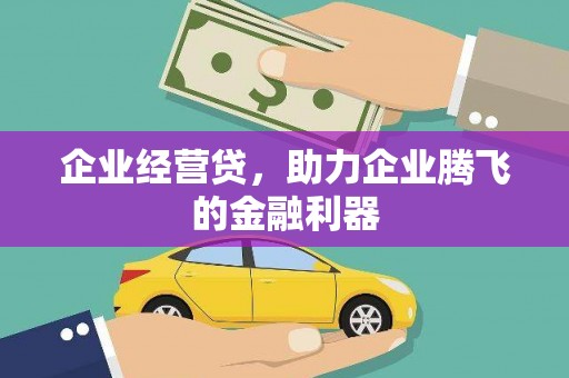 城中企业经营贷，助力企业腾飞的金融利器
