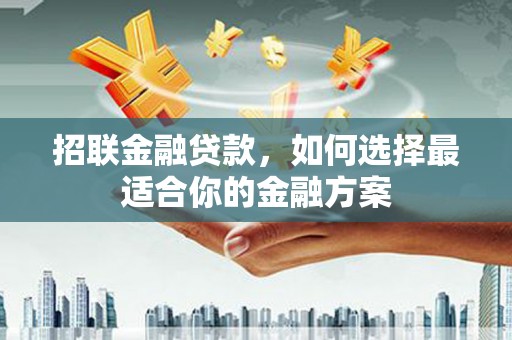 城中招联金融贷款，如何选择最适合你的金融方案