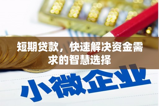 城中短期贷款，快速解决资金需求的智慧选择