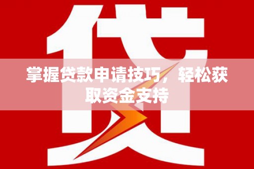 城中掌握贷款申请技巧，轻松获取资金支持