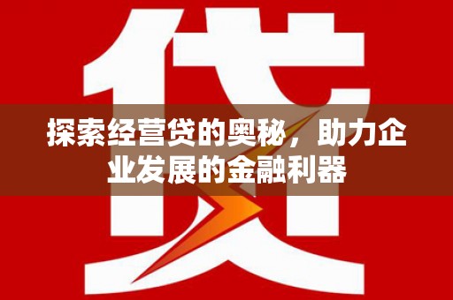 城中探索经营贷的奥秘，助力企业发展的金融利器