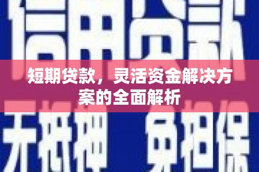 城中短期贷款，灵活资金解决方案的全面解析