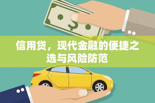 城中信用贷，现代金融的便捷之选与风险防范