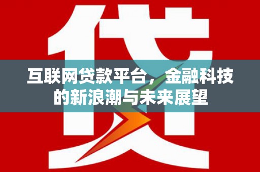 城中互联网贷款平台，金融科技的新浪潮与未来展望