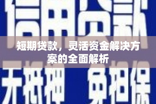 城中短期贷款，灵活资金解决方案的全面解析