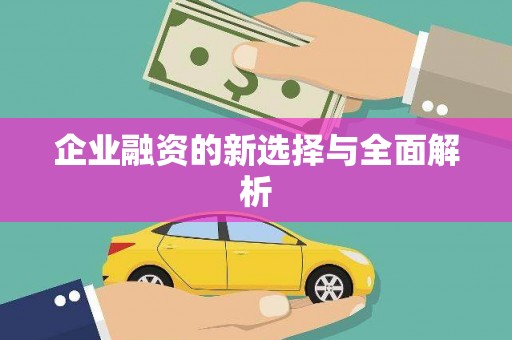 城中企业融资的新选择与全面解析